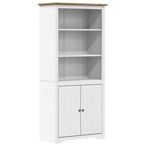 vidaXL Biblioth&egrave;que BODO blanc and marron 82x40x173 cm bois massif pin