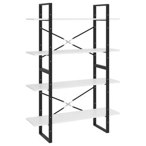 vidaXL Biblioth&egrave;que &agrave; 4 niveaux blanc 100x30x140 cm bois d'ing&eacute;nierie