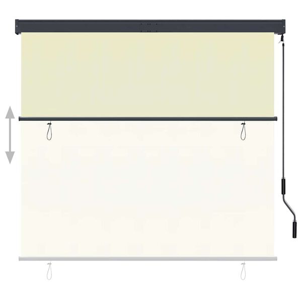 vidaXL Store roulant d'ext&eacute;rieur 160x250 cm Cr&egrave;me