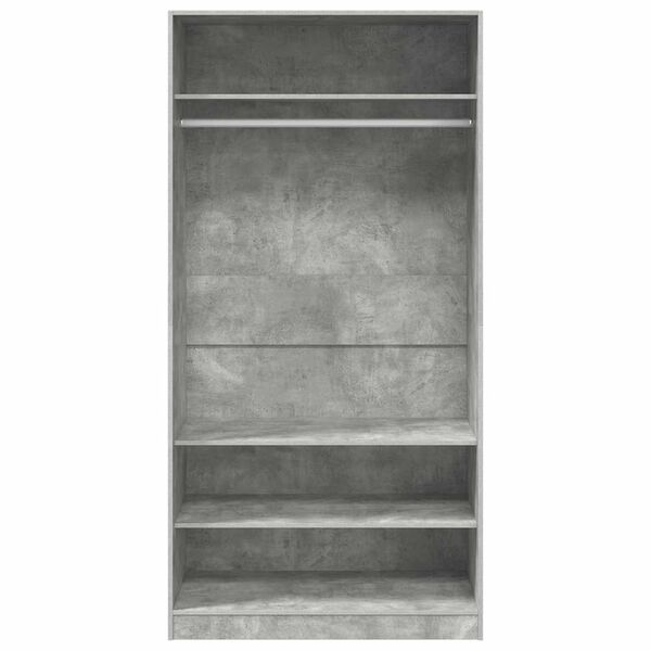 vidaXL Garde-robe Gris cement 100 x 50 x 200 cm Agglom&eacute;r&eacute;