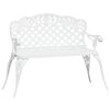 vidaXL Banc de jardin 108 cm Aluminium coul&eacute; Blanc