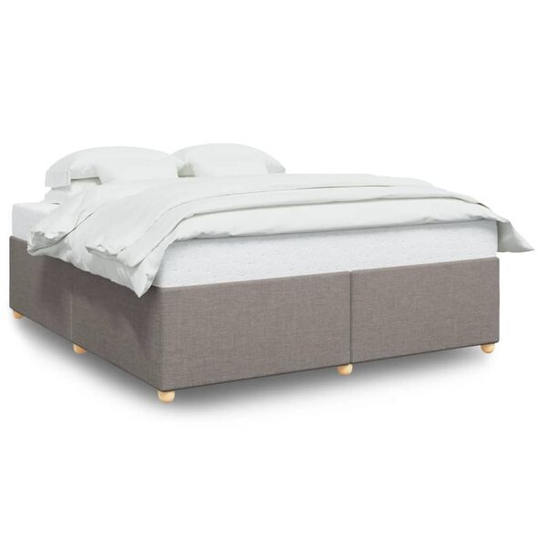 vidaXL Cadre de lit sans matelas taupe 180x200 cm tissu