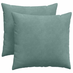 vidaXL Coussins de canap&eacute; 2 pcs Vert Mer 45 x 45 cm