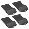 vidaXL Sauveteurs de pneus 4 pi&egrave;ces Noir 44 x 20 x 4 cm PP