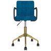 vidaXL Chaises pivotantes &agrave; manger lot de 4 bleu velours