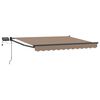vidaXL Store r&eacute;tractable manuel avec LEDs Taupe