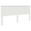 vidaXL T&ecirc;te de lit avec t&ecirc;te de lit Blanc 200 cm Bois d'ing&eacute;nierie