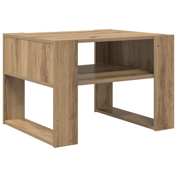 vidaXL Table basse Ch&ecirc;ne artisanal 66 x 53 x 45 cm Bois d'ing&eacute;nierie