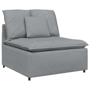 vidaXL Module central de canap&eacute; modulable avec coussins gris clair 100 cm