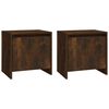 vidaXL Tables de chevet 2 pcs ch&ecirc;ne fum&eacute; 45x34x44,5 cm bois ing&eacute;nierie