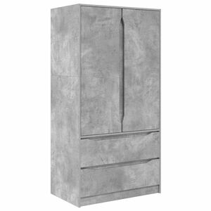 vidaXL Armoire Gris B&eacute;ton 79,5 x 49 x 156 cm Bois d&rsquo;ing&eacute;nierie