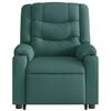 vidaXL Fauteuil inclinable de massage &eacute;lectrique Vert fonc&eacute; Tissu