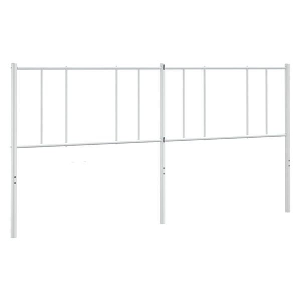 vidaXL Tête de lit métal blanc 193 cm