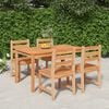 vidaXL Ensemble &agrave; manger de jardin 5pcs Bois de teck massif
