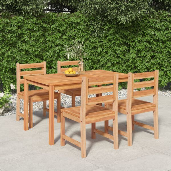 vidaXL Ensemble &agrave; manger de jardin 5pcs Bois de teck massif