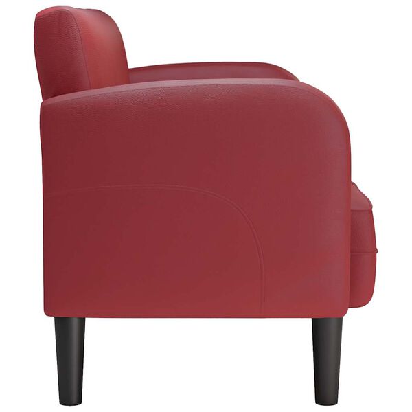 vidaXL Canapé causeuse rouge bordeaux 110 cm similicuir
