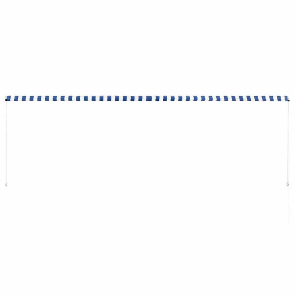 vidaXL Auvent r&eacute;tractable 400x150 cm Bleu et blanc