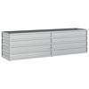 vidaXL Lit sur&eacute;lev&eacute; de jardin 160x40x45 cm Acier galvanis&eacute; Argent&eacute;