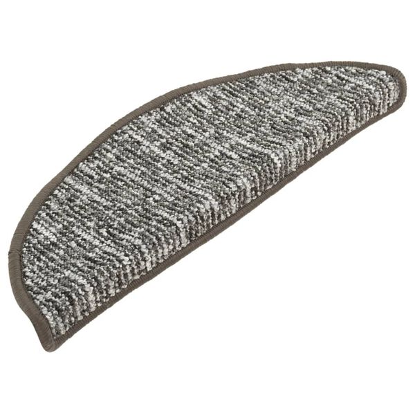vidaXL Tapis de marches d'escalier 15 pcs Anthracite 56x17x3 cm