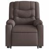 vidaXL Fauteuil inclinable de massage Marron fonc&eacute; Tissu
