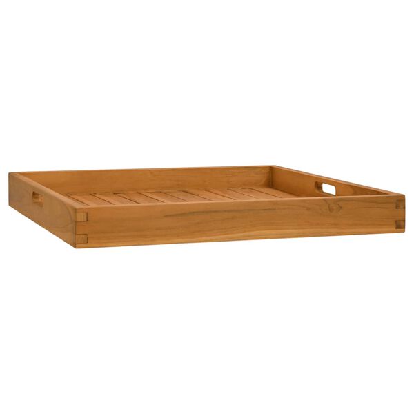 vidaXL Plateau de service 60x60 cm Bois de teck massif