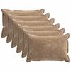 vidaXL Housse de coussin 6 pc HOUTEN Marron 50 x 80 cm Tissu Chenille
