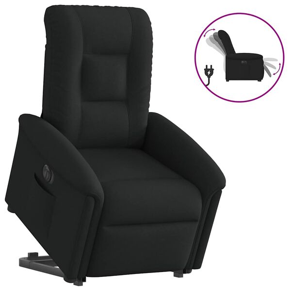 vidaXL Fauteuil inclinable &eacute;lectrique noir tissu