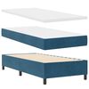 vidaXL Lit &agrave; ressorts avec matelas Bleu fonc&eacute; 200 x 90 cm Polyester