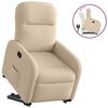 vidaXL Fauteuil inclinable Crème Tissu