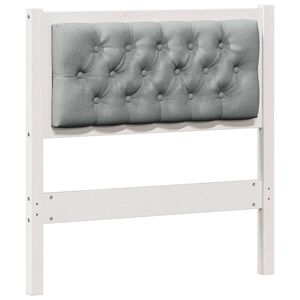 vidaXL T&ecirc;te de lit Autre Blanc et gris clair 80 cm Bois massif en pin