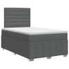 vidaXL Lit boxspring avec matelas Gris fonc&eacute; 120 x 200 cm Tissu