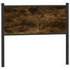 vidaXL T&ecirc;te de lit de remplacement ch&ecirc;ne fum&eacute; 107 cm bois d'ing&eacute;nierie et acier