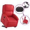 vidaXL Fauteuil inclinable Rouge Similicuir