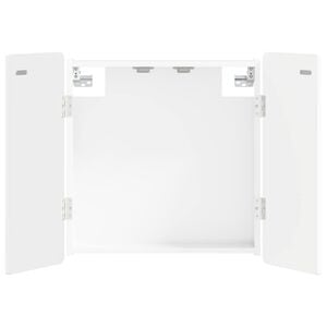 vidaXL Cabinet pour cible ZWOLLE Blanc brillant 52,5 x 10,5 x 57,5 cm