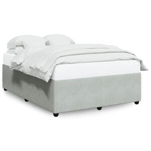 vidaXL Cadre de lit sans matelas gris clair 160x200 cm velours