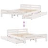 vidaXL Cadre de lit sans matelas blanc 160x200 cm bois de pin massif
