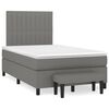 vidaXL Sommier &agrave; lattes de lit avec matelas Gris fonc&eacute; 120x200cm Tissu