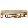 vidaXL Ensemble de canap&eacute;s d'ext&eacute;rieur 7 pcs Naturel et Beige