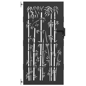 vidaXL Porte de Jardin 85 x 200 cm Noir Verrouillable