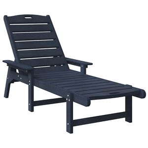 vidaXL Mobilier de jardin lounge 2 pcs Bleu marine 53 x 195.5 x 30cm