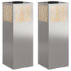 vidaXL Lumi&egrave;re de chemin LED solaire Chevron 2 pcs Acier inoxydable