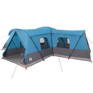 vidaXL Tente 16 personnes avec toit avec &eacute;vent Bleu 680 x 510 x 210 cm