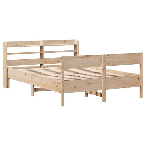 vidaXL Cadre de lit sans matelas 140x190 cm bois de pin massif