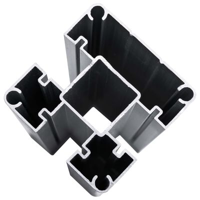vidaXL Ensemble de panneau de clôture WPC 1311x(105-186) cm Noir