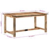 vidaXL Table &agrave; manger 160x80x75 cm bois de manguier massif
