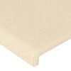 vidaXL T&ecirc;tes de lit 2 pcs Cr&egrave;me 100x5x78/88 cm Tissu
