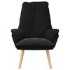 vidaXL fauteuil Noir 61 x 78 x 98 cm Tissu Sherpa