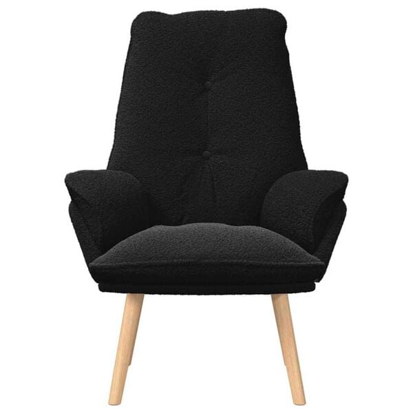 vidaXL fauteuil Noir 61 x 78 x 98 cm Tissu Sherpa