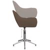 vidaXL Chaise pivotante &agrave; manger taupe tissu