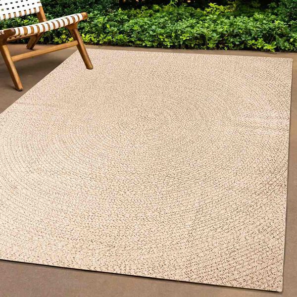 vidaXL Tapis ZIZUR beige 200x200 cm aspect de jute int&eacute;rieur ext&eacute;rieur